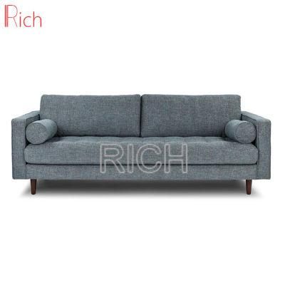 Modern Two Seat Nordic Fabric Chaise Sofa Set