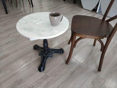 Metal Table Legs Modern Side Table with White Marble Top