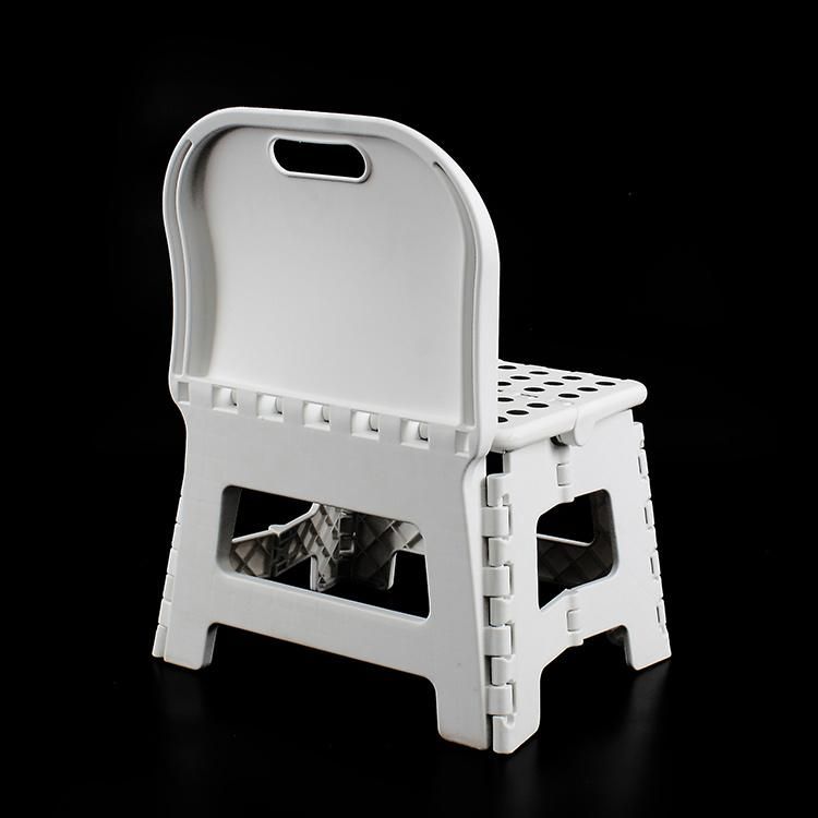 Plastic Folding Stool with Back