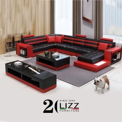 Modern Design Leisure Furniture Genuine Leather Couch