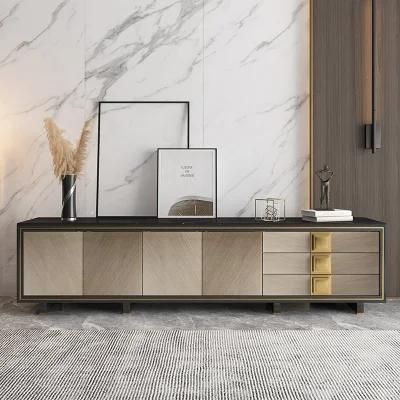 Unique Living Room Fashionable Melamine Wooden Particle Board Gray TV Unit