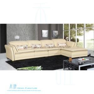 Modern Living Room Corner Leather Sofa for Home (HW-8187S)