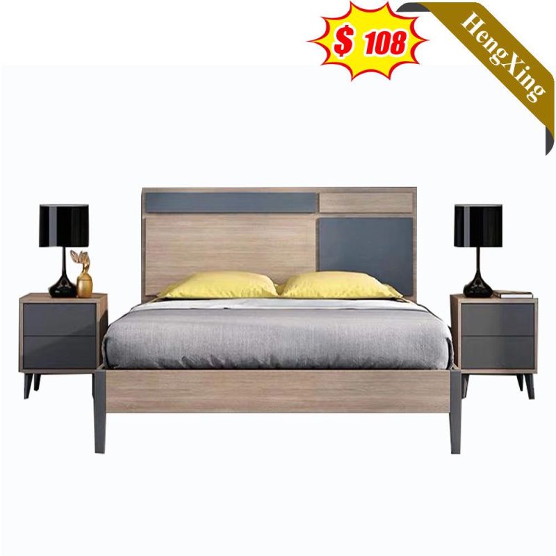 Nordic Simple Style Wooden Grey Color Bedroom Furniture Bed Side Table Night Stand