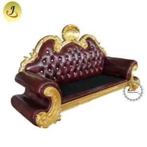 Antique PU Luxury Royal Loveseat King Throne Chair Sofa for Wedding