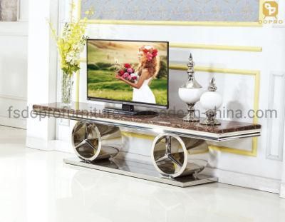 Europe Mercedes Set TV Cabinet Modern Stainless Steel TV Stands Living Room Furniture Set-T22