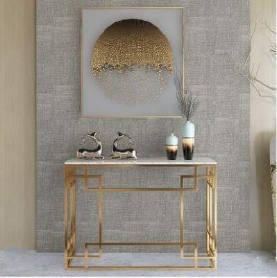 Yuhai Wholesale Morden Luxury Marble Hallway Corner Console Table Decorative Living Room Console Table