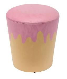 Knobby New Fashion Velvet Storage Ottoman Stool with Removable Lid