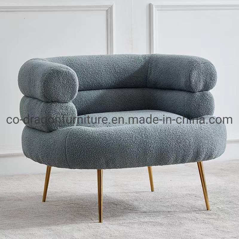 Modern Fabric Leisure Chair with Metal Legs for Home Furniture