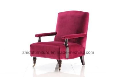 Red Comfortable Fabric Living Room Arm Chair (C1141)