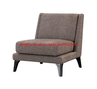 Modern Fabric Wooden Base Coffee Shop Restaurant Chair with Wooden Base