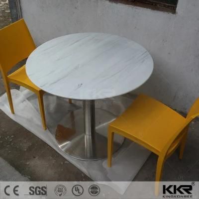 Custom Sizes Dirty Resistant Corian Solid Surface Artificial Stone Round Coffee Table