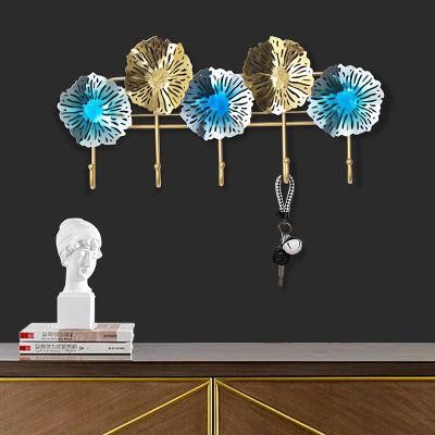 Luxurious Colorful Flowers Sparkling Metal Entrance Hook