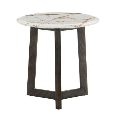 OEM Contemporary Marble Side Table Bedroom Furniture Lamp Table for Luxury Interior Decoration