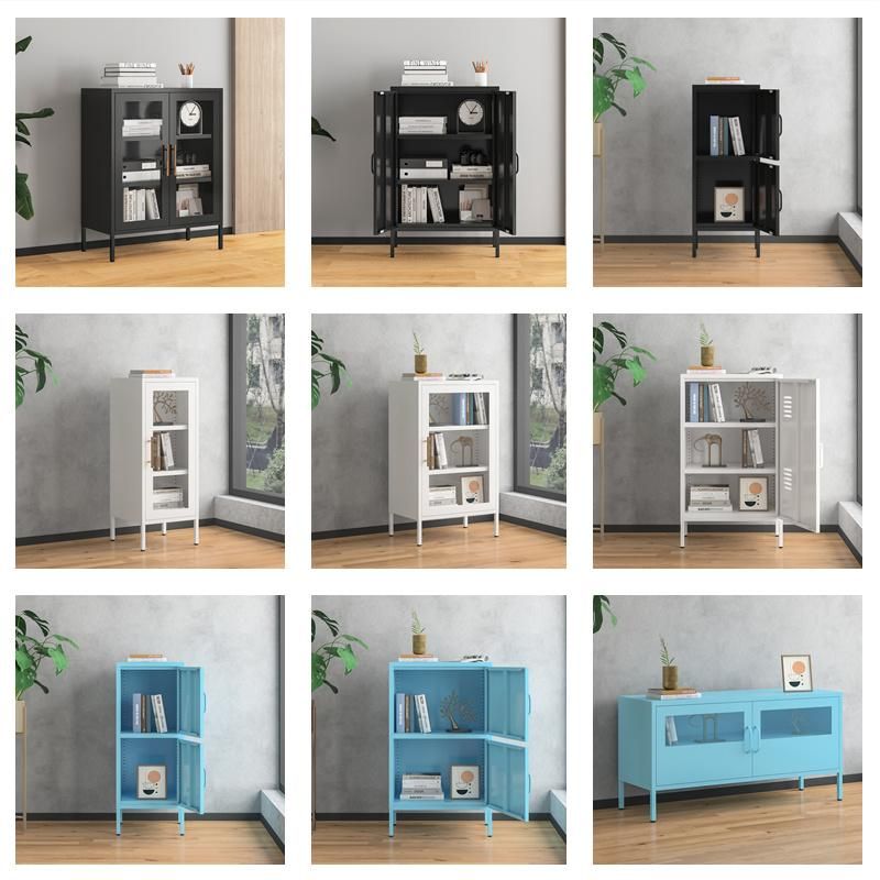 Living Room Steel TV Cabinet Bedroom Storage Beside Table for Sale