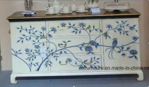 Blue-and-White Hand Painted Antique Furniture Cabinet