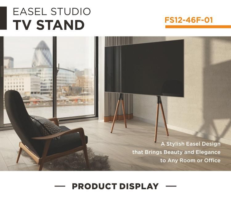 Universal Wood Artistic Modern Design Easel Studio Wooden TV Floor Stand