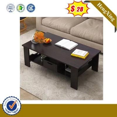 Simple Design Black Color Wooden Home Furniture Modern Side Coffee Table