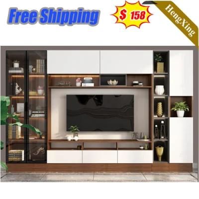 Chinese Luxury Modern Wooden Wall Cabinets Sofa Living Room TV Cabinet Set Home Furniture TV Stands with Coffee Table