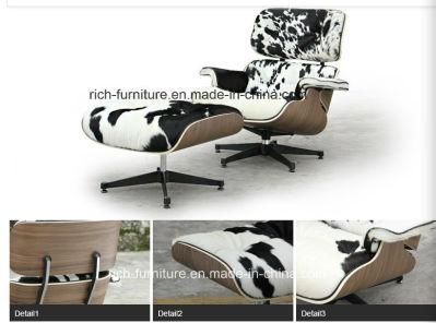 Leather Classic Lounge Chair for Living Room with Ottoman