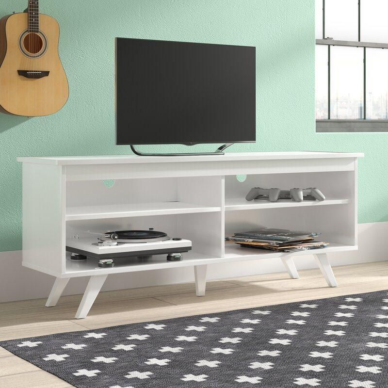 Living Room Furniture White Painting Finish Wooden TV Stand for Tvs up to 65 Inches