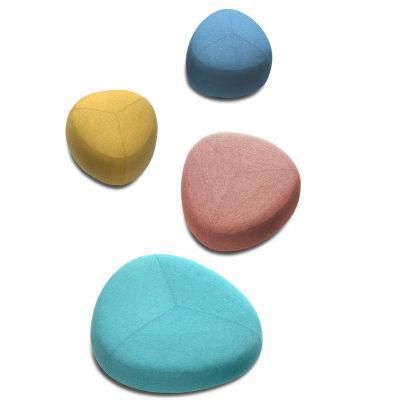 Comtemporary Living Room Furniture Upholstered Pouf Fabric Futon Modern Design Foot Stool Soft Ottoman for Home