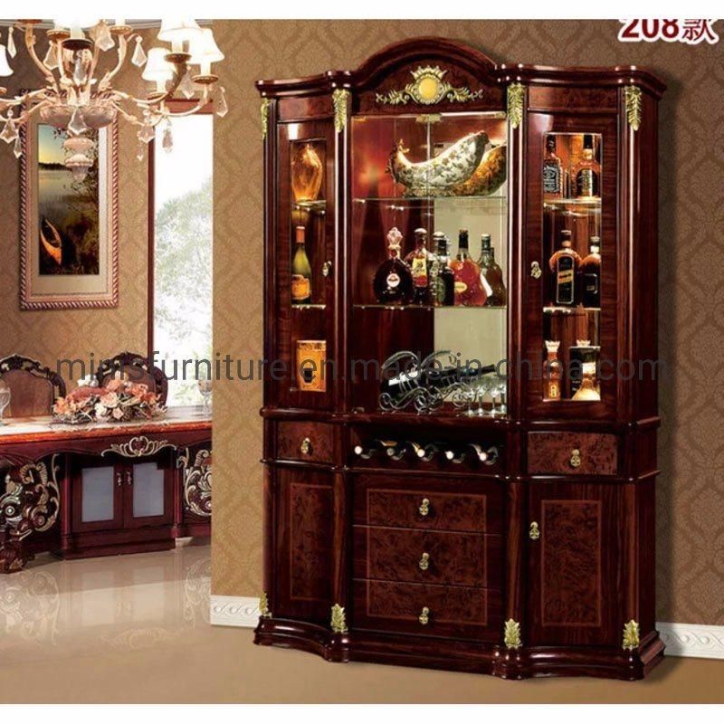 (MN-CCB801) Living Room Side Showcase Wood Glass Wine Cabinet