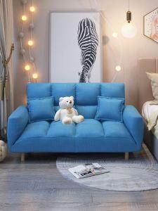 2021 Adjustable Living Room Furniture Fabric Sofa Simple Sofa Armrests and a Pillow Padded Single Wood Frame Leisure Sofa