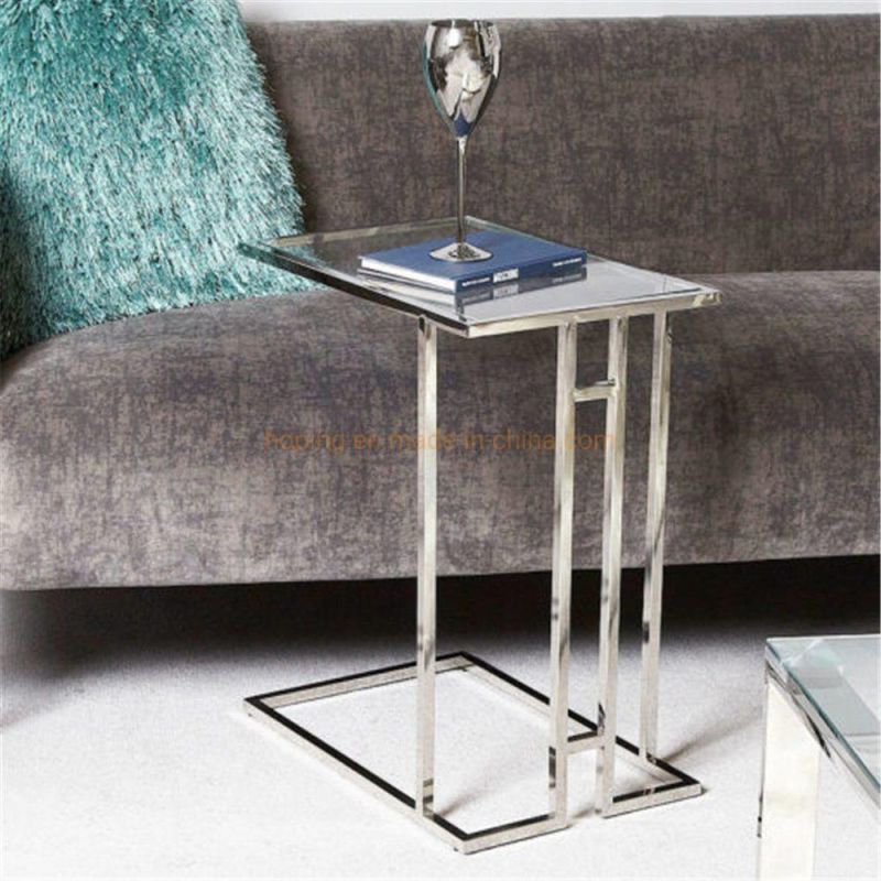 Square Table High Glossy Black Glass Tea Table Dining Table Side Table for Living Room