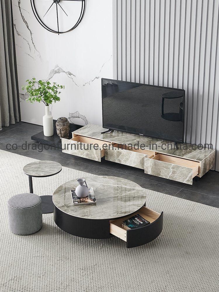 Modern Living Room Furniture Coffee Table Group with Marble Top