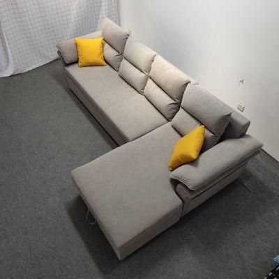 Light Coffee Technology Velvet Sofa Storable Rechargeable Functional Sofa Bed