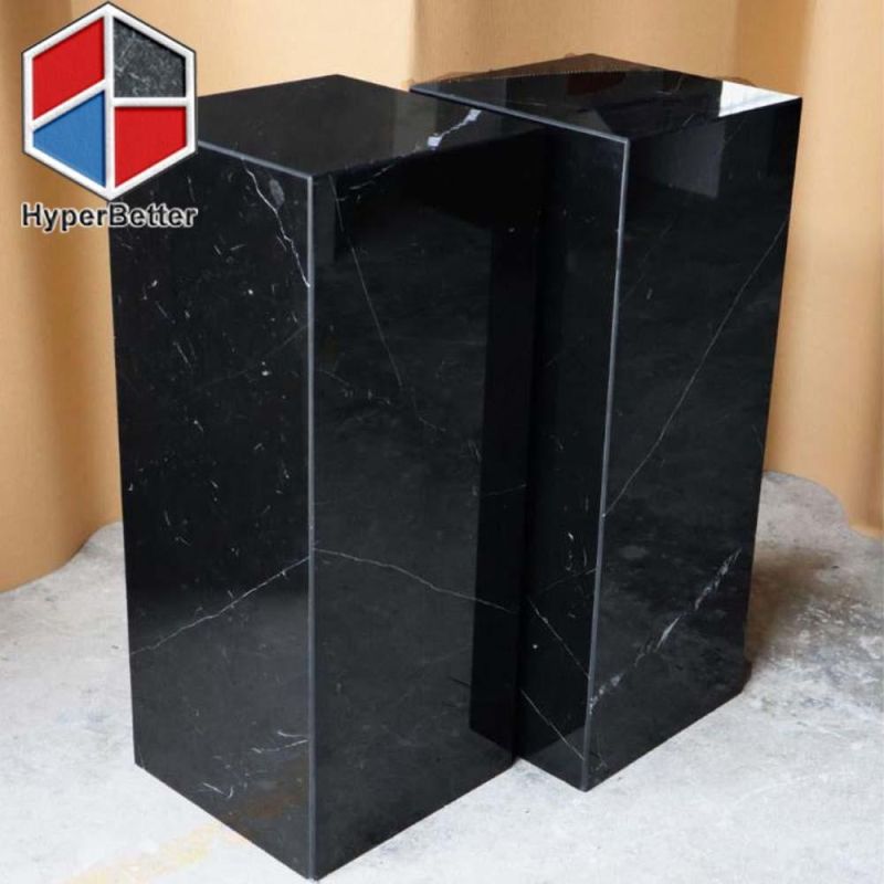 White Artificial Marble Plinth Tables