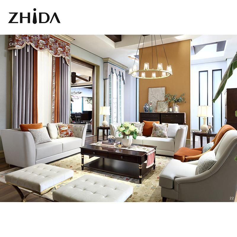 Villa Furniture Light Luxury Design Fabric 2+3+4 Sofa Set