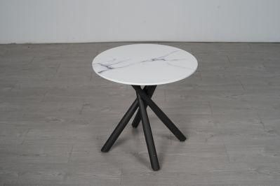 Luxury Style Metal Frame Marble Top Coffee Side Table