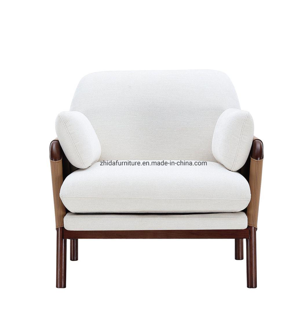 Modern Fabric Design Wooden Frame Chair