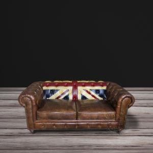 Leather British Style Sofa