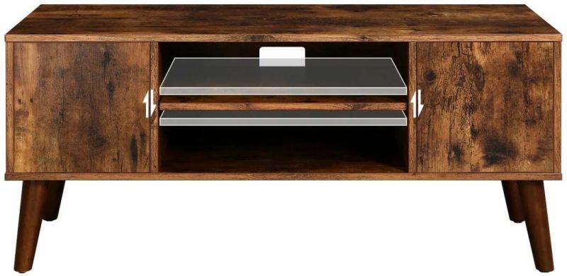 MID-Century Modern Style TV Stand with 2 Doors