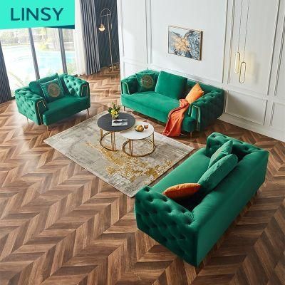 Linsy Green Sponge with Armrest Sectional China Living Room Furniture Sofa Rbc1K