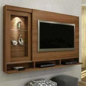 Top-Rated Brown Wall Mounted TV Cabinet with LED Light
