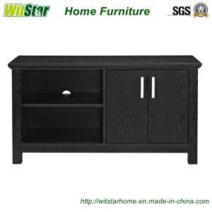 High Quality Black Wooden TV Stand (WS16-0152, with Large Storage)