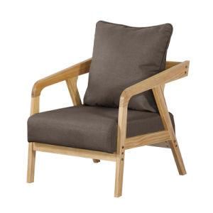 Cheap Comfortable Rubber Wooden Feet Hotel Lounge Modern Sofa Arm Chair Leisure