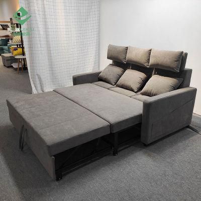 Green Velvet Metal Three Seats Recliner Sofa Mechanism for Furniture Living Room