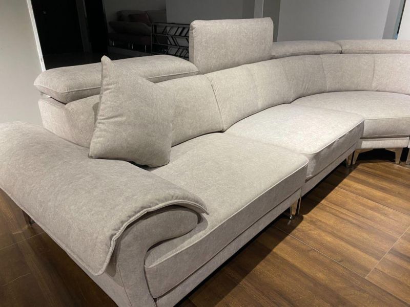 Manufacturer Wholesale European Style Living Room Furniture Modern Fabric L Shaped Corner Sofa