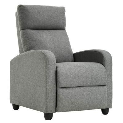 High Back Grey Color Push Back Recliner Sofa Home Furniture Comfortable and Soft Sofa Living Room Sofa Simple Modern Design