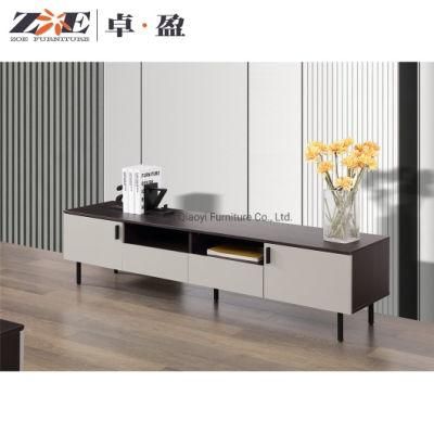 Modern Living Room Simple Style Wood Grain Cabinet Console Table TV Unit MDF TV Stand Furniture with Drawers