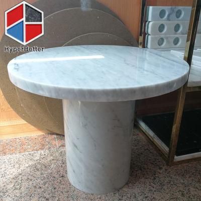 Artistic Design Carrara Marble Tank Base Coffee Table