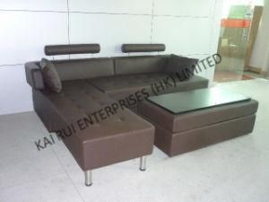 Brown PVC Popular Modern Corner Sofa
