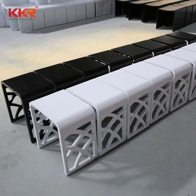 Popular Hollow Design Solid Surface Bathroom Shower Stool