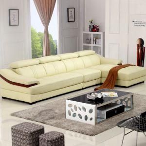 Home Furniture Living Room L Shape Leather Sofa (A16)
