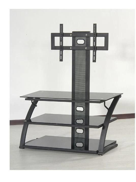 Modern Furniture Movable LCD Plasma Mobile Cart Trolley TV Stand Designs / Floor Mount Mobile Metal Iron TV Stand with Wheels