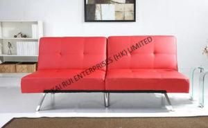Red Folded PVC Modern Home Furniture Sofa Bed